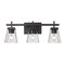 Z-Lite Lauren Vanity, 3-Light, 22 In.W x 6.5 In.L x 8.5 In.H, Matte Black/Clear 819-3V-MB - alternate 4